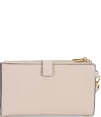 Michael Kors Adele Double Zip Gold Tone Wristlet Wallet