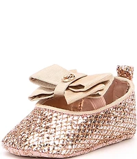 MICHAEL Michael Kors Girls' Baby Day Ballerina Bow Crib Shoes (Infant)