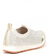 MICHAEL Michael Kors Girls' Allie Sock Crystal Embellished Slip On Sneakers (Toddler)