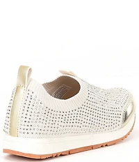 MICHAEL Michael Kors Girls' Allie Sock Crystal Embellished Slip On Sneakers (Youth)