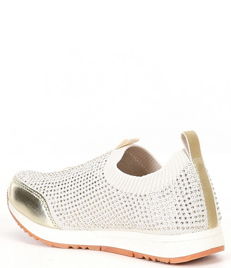 MICHAEL Michael Kors Girls' Allie Sock Crystal Embellished Slip On Sneakers (Youth)