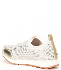 MICHAEL Michael Kors Girls' Allie Sock Crystal Embellished Slip On Sneakers (Youth)