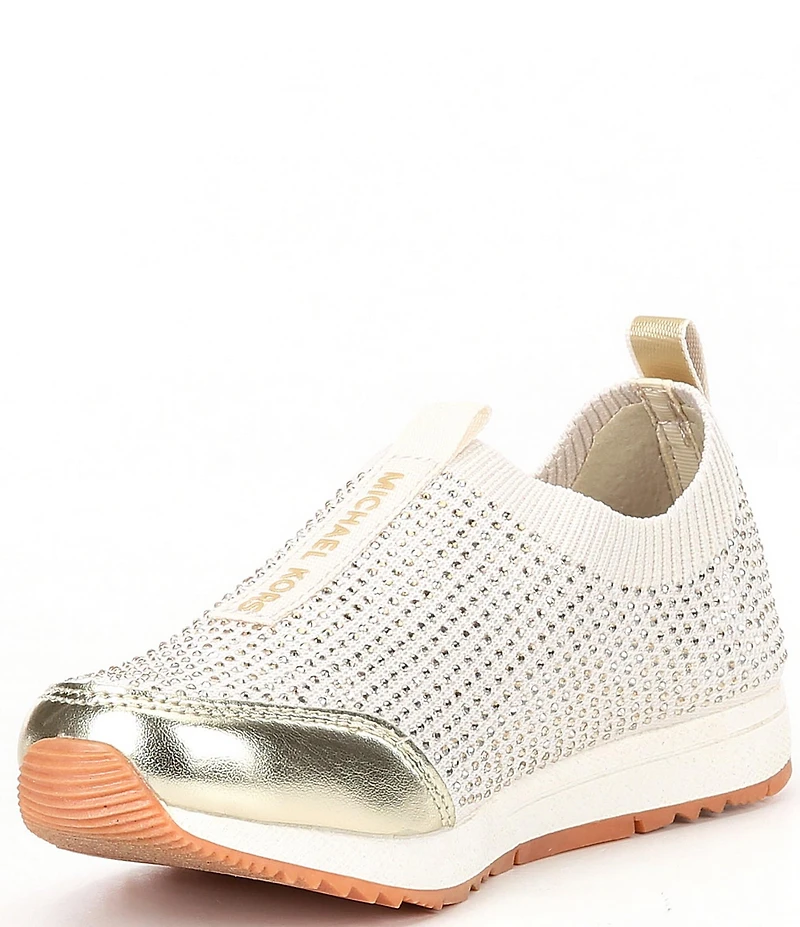 MICHAEL Michael Kors Girls' Allie Sock Crystal Embellished Slip On Sneakers (Youth)