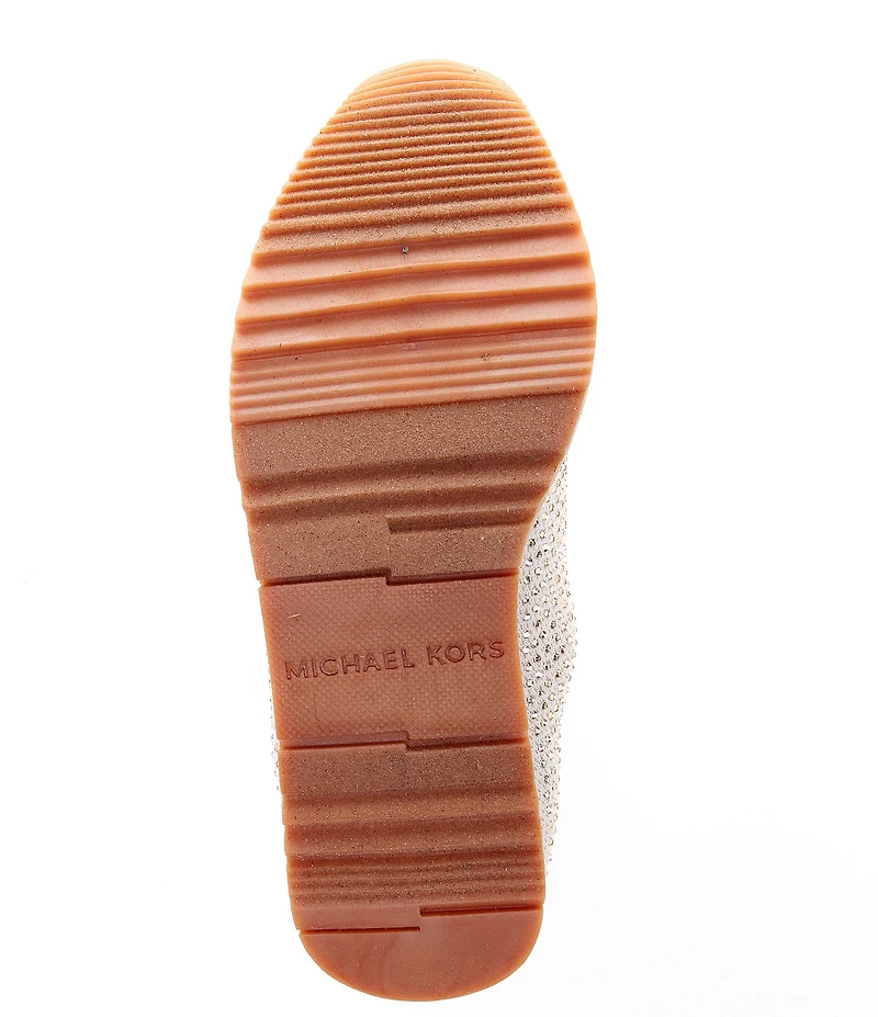 MICHAEL Michael Kors Girls' Allie Sock Crystal Embellished Slip On Sneakers (Youth)