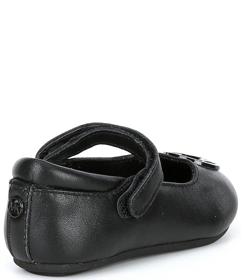 MICHAEL Michael Kors Girls' Amber Aiden Leather Logo Mary Jane Ballet Flats (Infant)