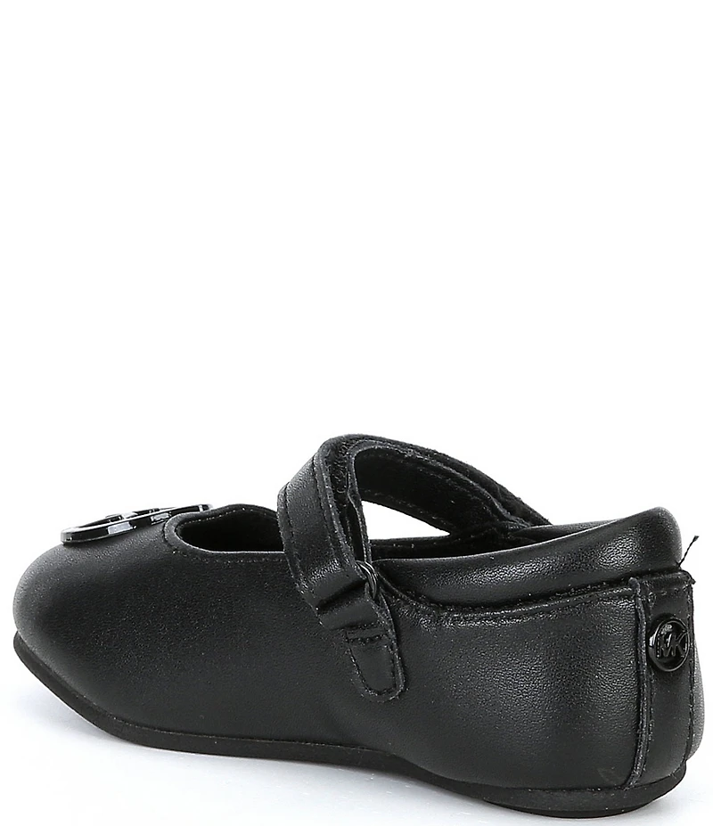 MICHAEL Michael Kors Girls' Amber Aiden Leather Logo Mary Jane Ballet Flats (Infant)