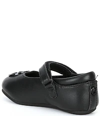 MICHAEL Michael Kors Girls' Amber Aiden Leather Logo Mary Jane Ballet Flats (Infant)