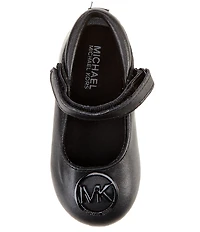 MICHAEL Michael Kors Girls' Amber Aiden Leather Logo Mary Jane Ballet Flats (Infant)
