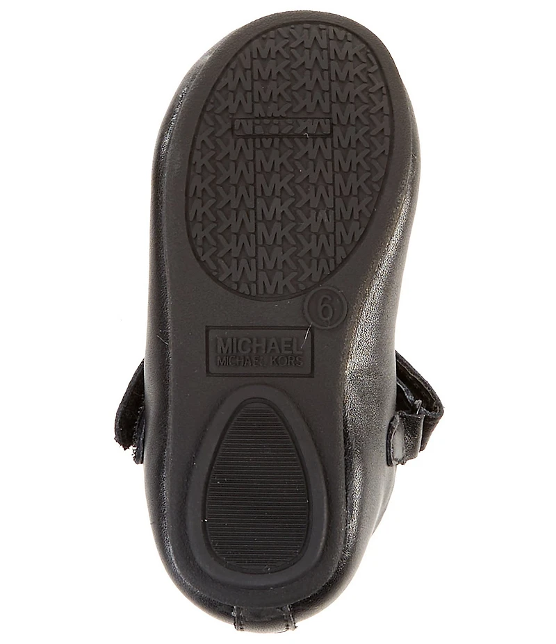 MICHAEL Michael Kors Girls' Amber Aiden Leather Logo Mary Jane Ballet Flats (Infant)