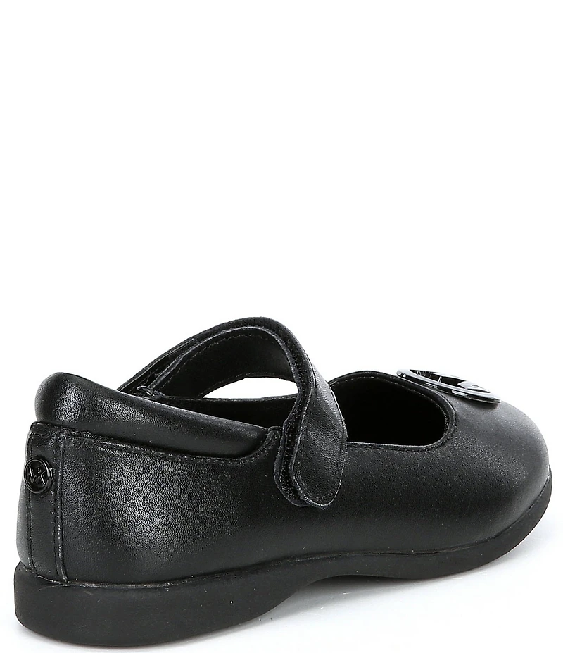 MICHAEL Michael Kors Girls' Amber Aiden Leather Logo Mary Jane Ballet Flats (Toddler)