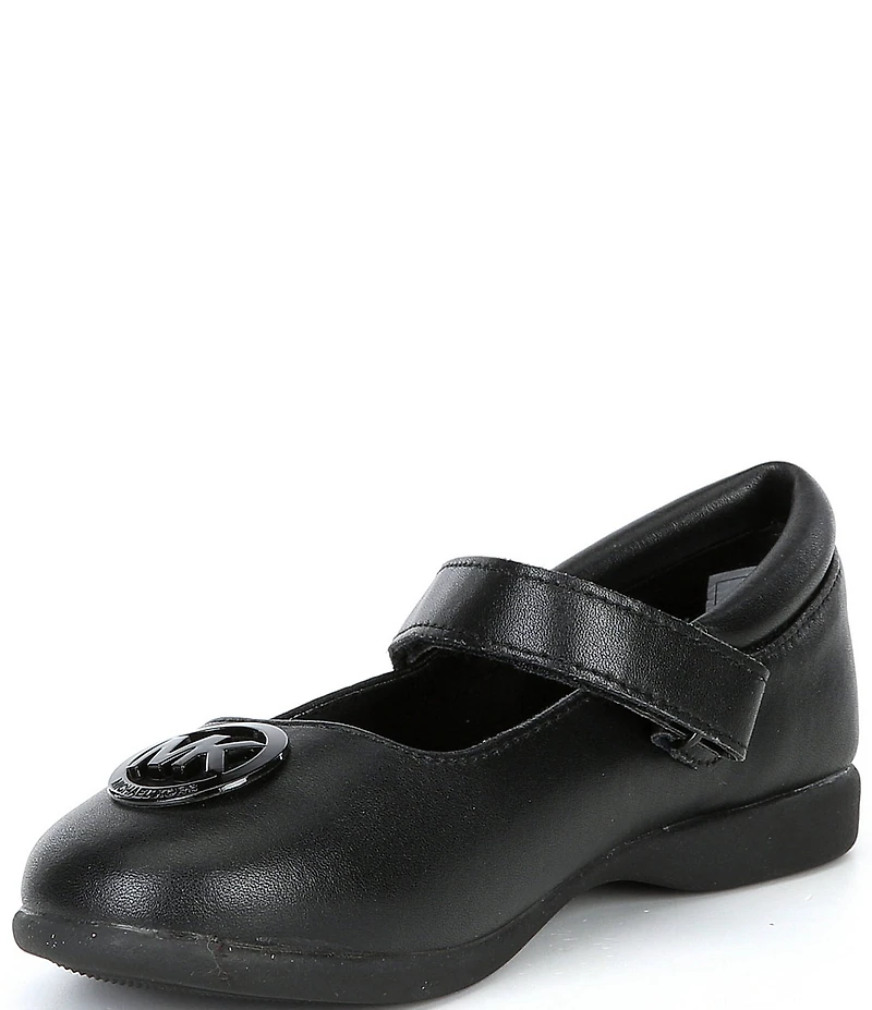 MICHAEL Michael Kors Girls' Amber Aiden Leather Logo Mary Jane Ballet Flats (Toddler)