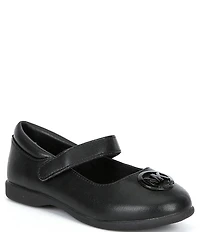MICHAEL Michael Kors Girls' Amber Aiden Leather Logo Mary Jane Ballet Flats (Youth)
