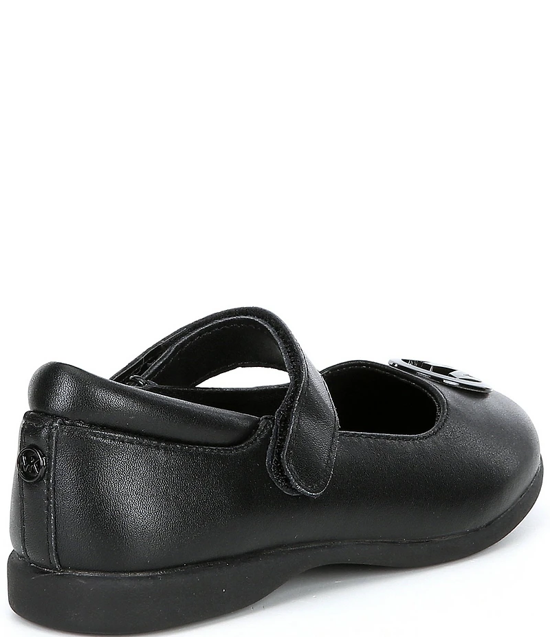 MICHAEL Michael Kors Girls' Amber Aiden Leather Logo Mary Jane Ballet Flats (Youth)