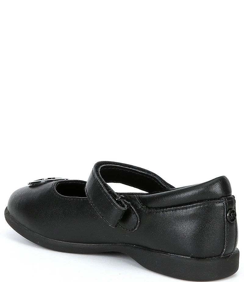MICHAEL Michael Kors Girls' Amber Aiden Leather Logo Mary Jane Ballet Flats (Youth)