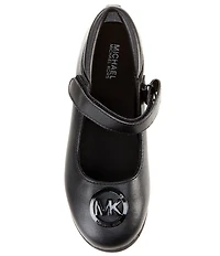 MICHAEL Michael Kors Girls' Amber Aiden Leather Logo Mary Jane Ballet Flats (Youth)