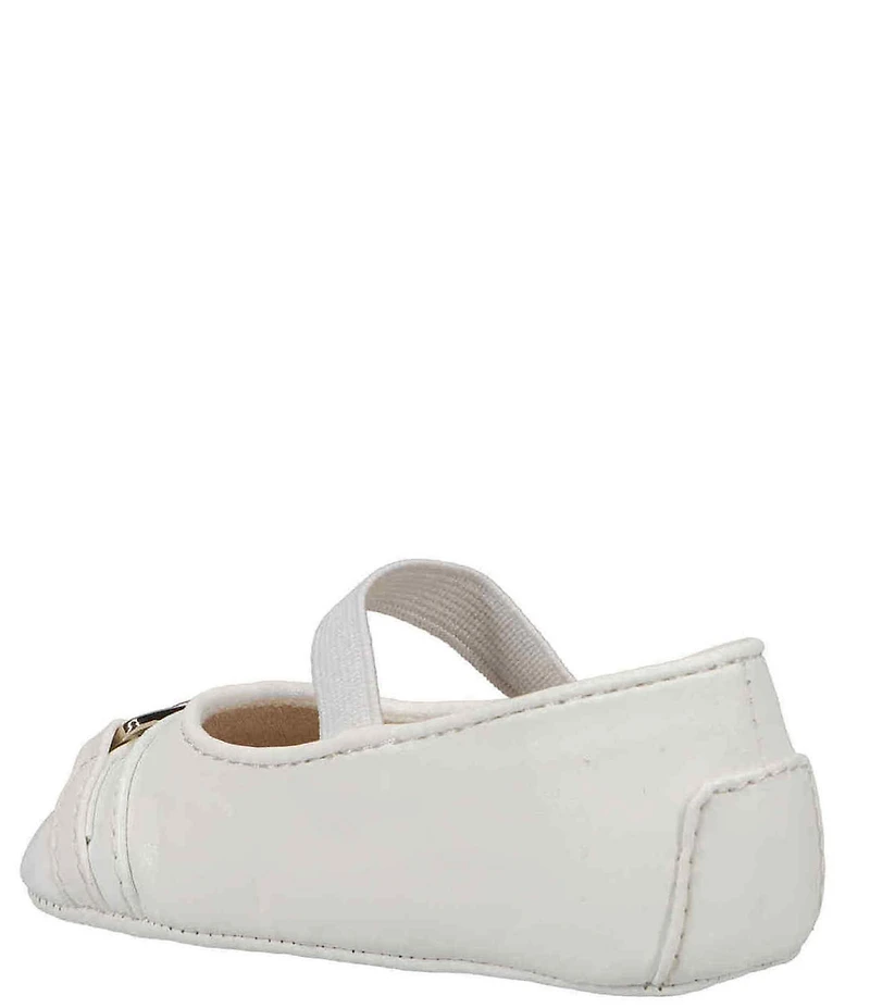 MICHAEL Michael Kors Girls' Baby Nyomi Cap Toe Logo Hardware Detail Ballet Crib Shoes (Infant)
