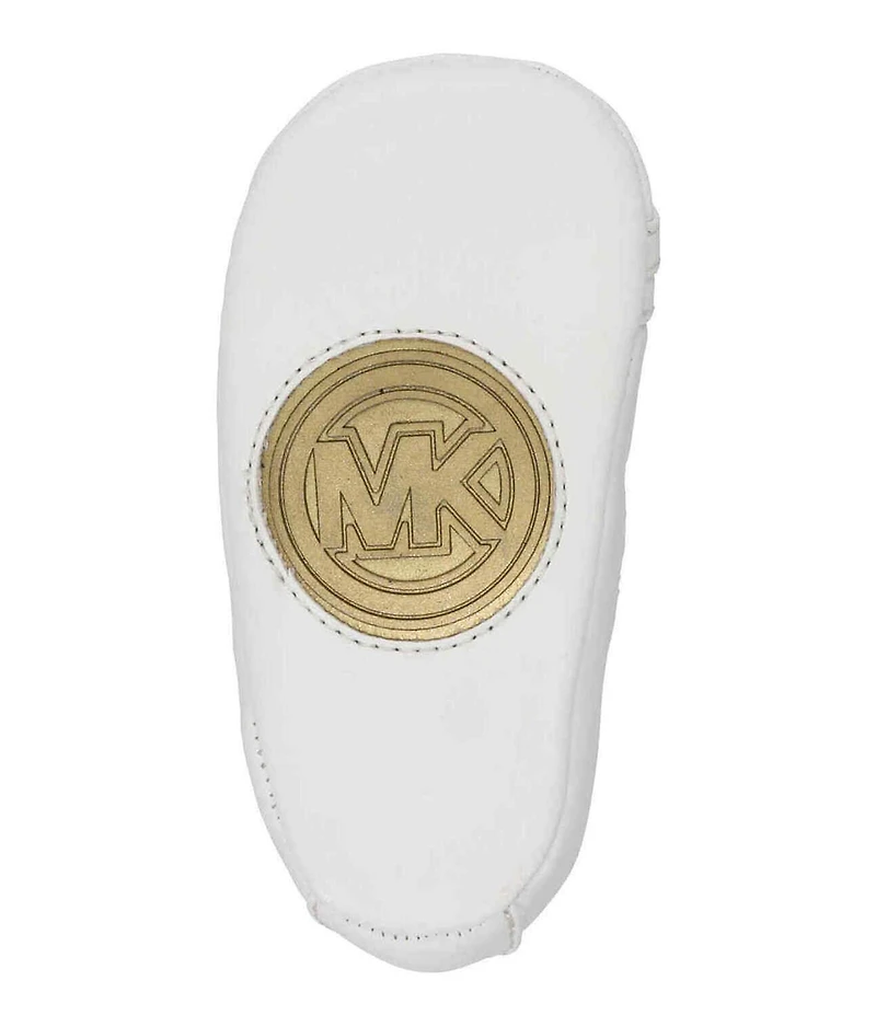 MICHAEL Michael Kors Girls' Baby Nyomi Cap Toe Logo Hardware Detail Ballet Crib Shoes (Infant)