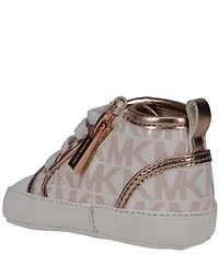 MICHAEL Michael Kors Girls' Baby Split Hi-Top Logo Sneaker Crib Shoes (Infant)