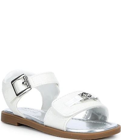 MICHAEL Michael Kors Girls' Kieran Glitter Ankle Wrap Sandals (Youth)