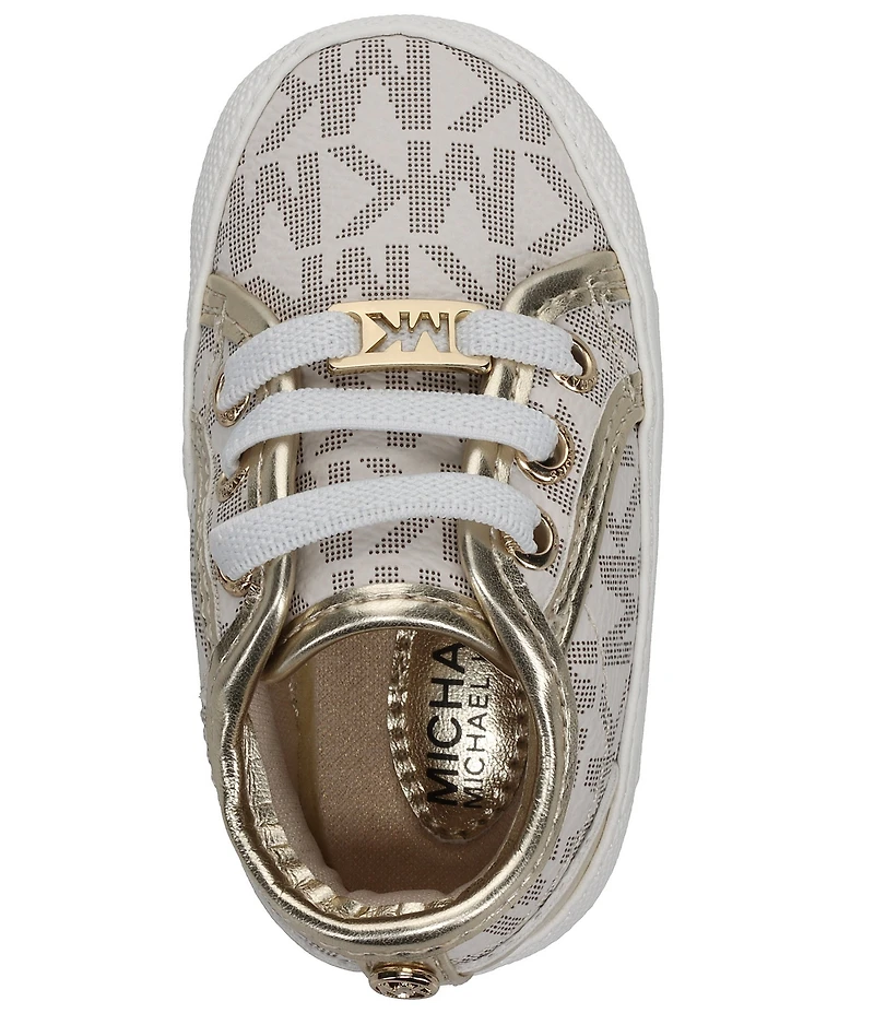 MICHAEL Michael Kors Girls' Brittania Logo Sneaker Crib Shoes (Infant)