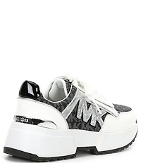 MICHAEL Michael Kors Girls' Cosmo Maddy Glitter Logo Chunky Sneakers (Toddler)