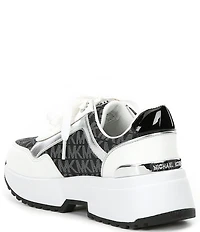 MICHAEL Michael Kors Girls' Cosmo Maddy Glitter Logo Chunky Sneakers (Toddler)