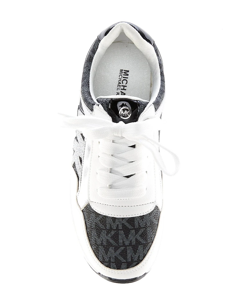 MICHAEL Michael Kors Girls' Cosmo Maddy Glitter Logo Chunky Sneakers (Toddler)