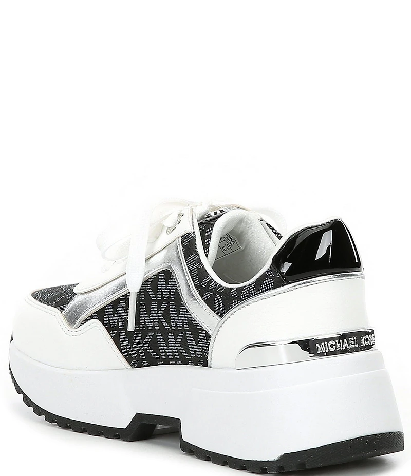 MICHAEL Michael Kors Girls' Cosmo Maddy Glitter Logo Chunky Sneakers (Youth)
