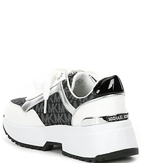 MICHAEL Michael Kors Girls' Cosmo Maddy Glitter Logo Chunky Sneakers (Youth)
