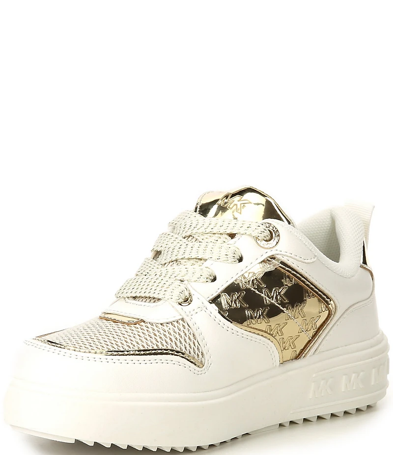 MICHAEL Michael Kors Girls' Emmet Rumi Patent Logo Lace Up Sneakers (Youth)