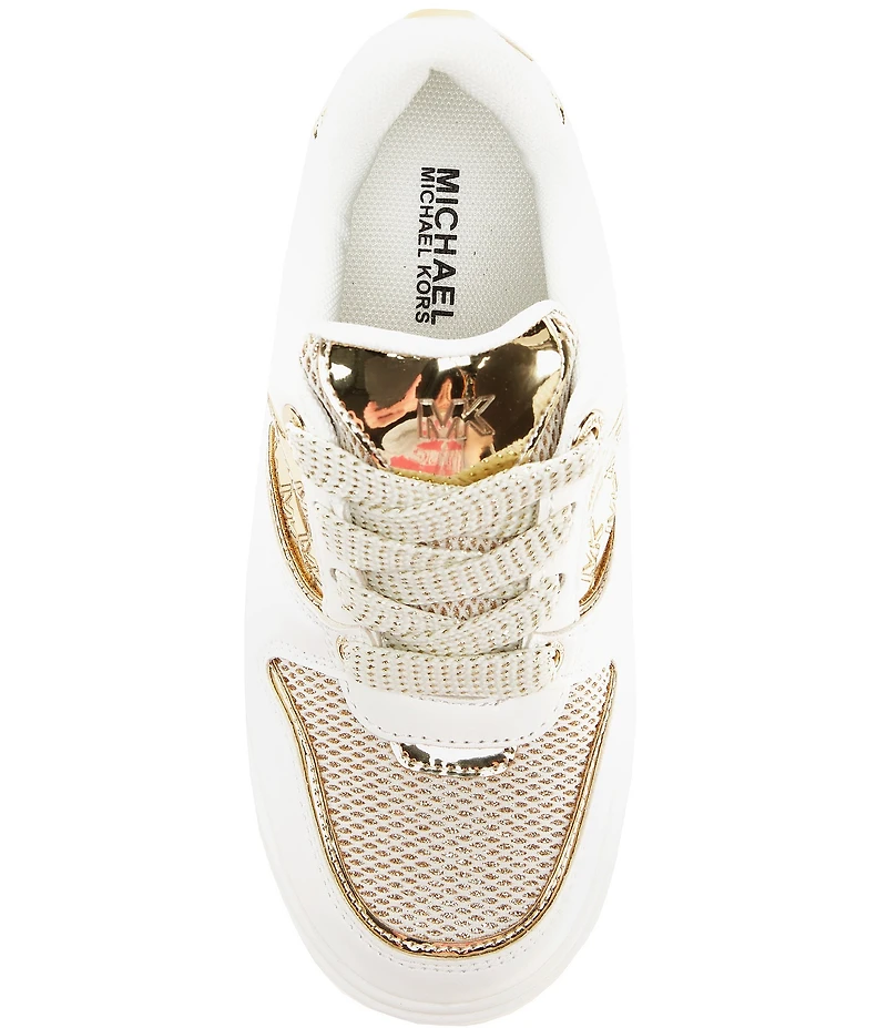 MICHAEL Michael Kors Girls' Emmet Rumi Patent Logo Lace Up Sneakers (Youth)