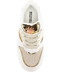 MICHAEL Michael Kors Girls' Emmet Rumi Patent Logo Lace Up Sneakers (Youth)