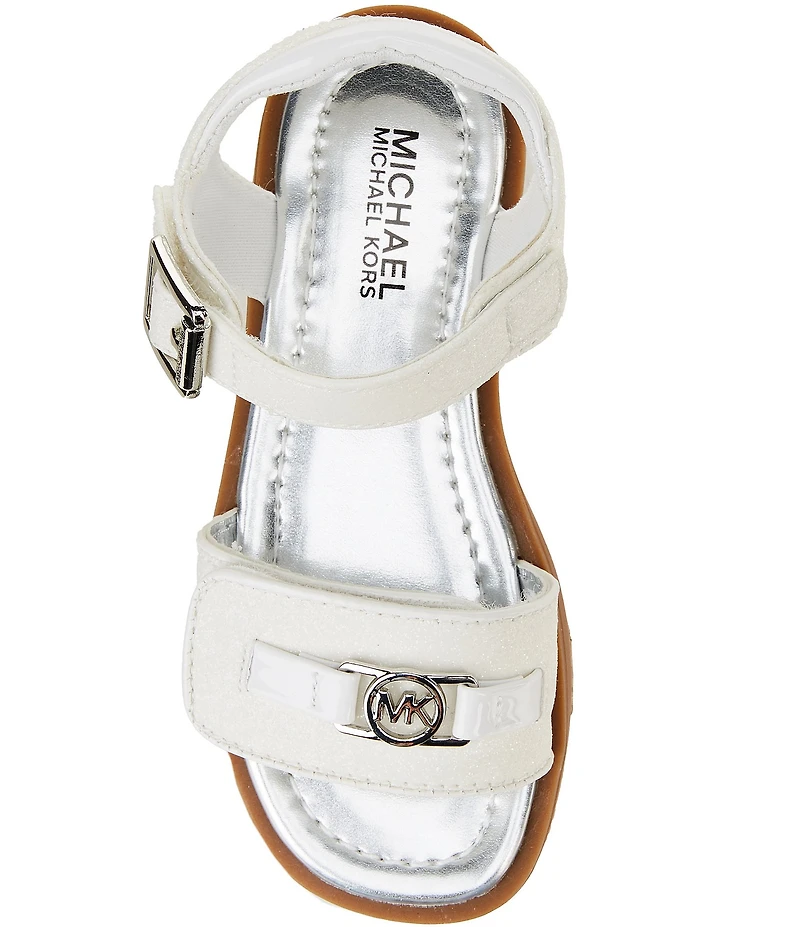 MICHAEL Michael Kors Girls' Kieran Glitter Ankle Wrap Sandals (Infant)