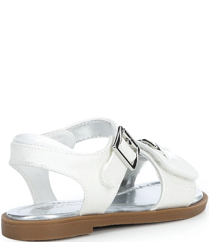 MICHAEL Michael Kors Girls' Kieran Glitter Ankle Wrap Sandals (Toddler)