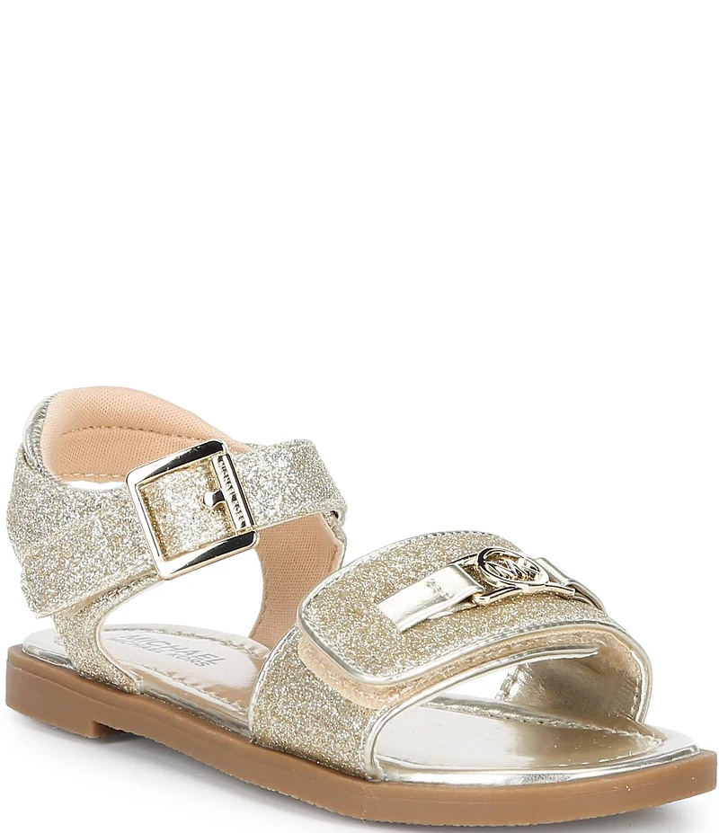 MICHAEL Michael Kors Girls' Kieran Glitter Ankle Wrap Sandals (Toddler)