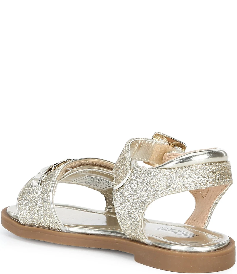 MICHAEL Michael Kors Girls' Kieran Glitter Ankle Wrap Sandals (Toddler)
