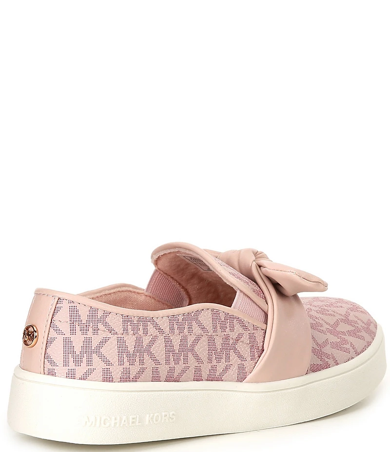 MICHAEL Michael Kors Girls' Jem Bow Logo Slip On Sneakers (Toddler)