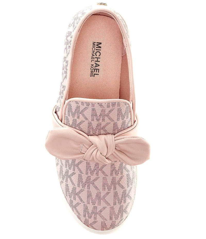 MICHAEL Michael Kors Girls' Jem Bow Logo Slip On Sneakers (Toddler)