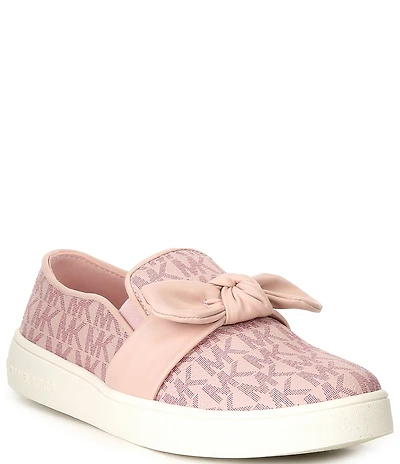 MICHAEL Michael Kors Girls' Jem Bow Logo Slip On Sneakers (Youth)
