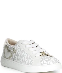 MICHAEL Michael Kors Girls' Jem Kehlani II Canvas Logo Monogram Heart Sneakers (Toddler)