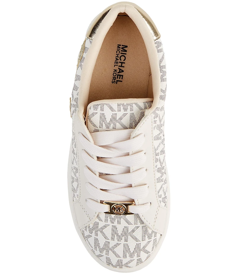 MICHAEL Michael Kors Girls' Jem Kehlani II Canvas Logo Monogram Heart Sneakers (Toddler)
