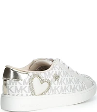 MICHAEL Michael Kors Girls' Jem Kehlani II Canvas Logo Monogram Heart Embellished Sneakers (Youth)