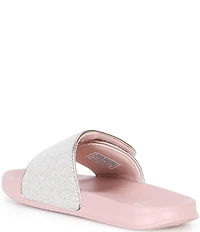 MICHAEL Michael Kors Girls' Jett Darby Metallic Adjustable Strap Slide Sandals (Youth)