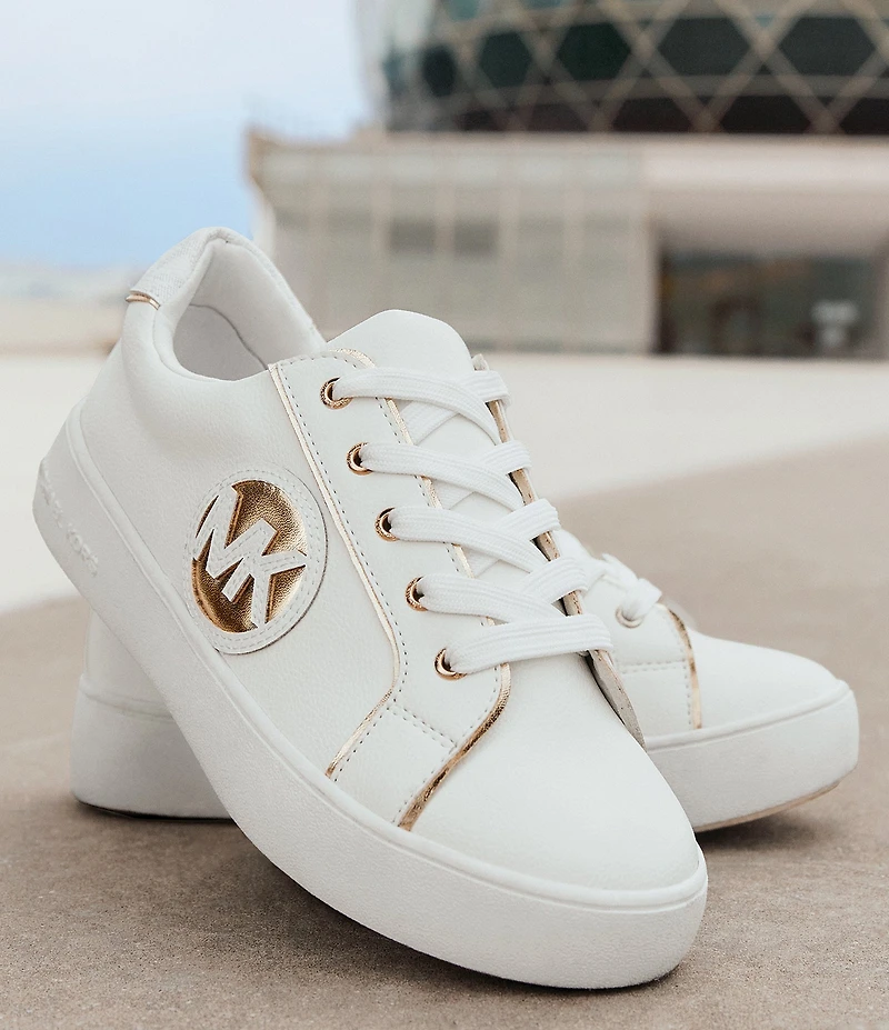 MICHAEL Michael Kors Girls' Jordana Poppy Metallic Logo Platform Sneakers (Youth)