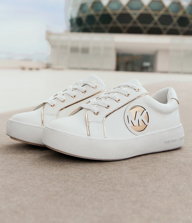 MICHAEL Michael Kors Girls' Jordana Poppy Metallic Logo Platform Sneakers (Youth)