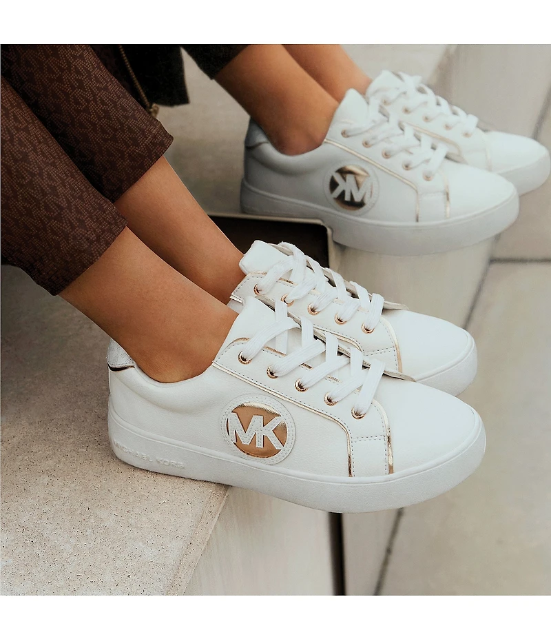 MICHAEL Michael Kors Girls' Jordana Poppy Metallic Logo Platform Sneakers (Youth)