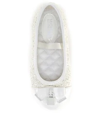 MICHAEL Michael Kors Girls' Kenya Glitter Padlock Hardware Bow Ballet Flats (Infant)
