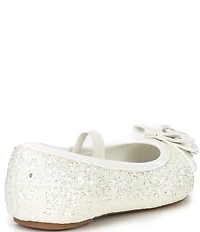 MICHAEL Michael Kors Girls' Kenya Glitter Padlock Hardware Bow Ballet Flats (Infant)