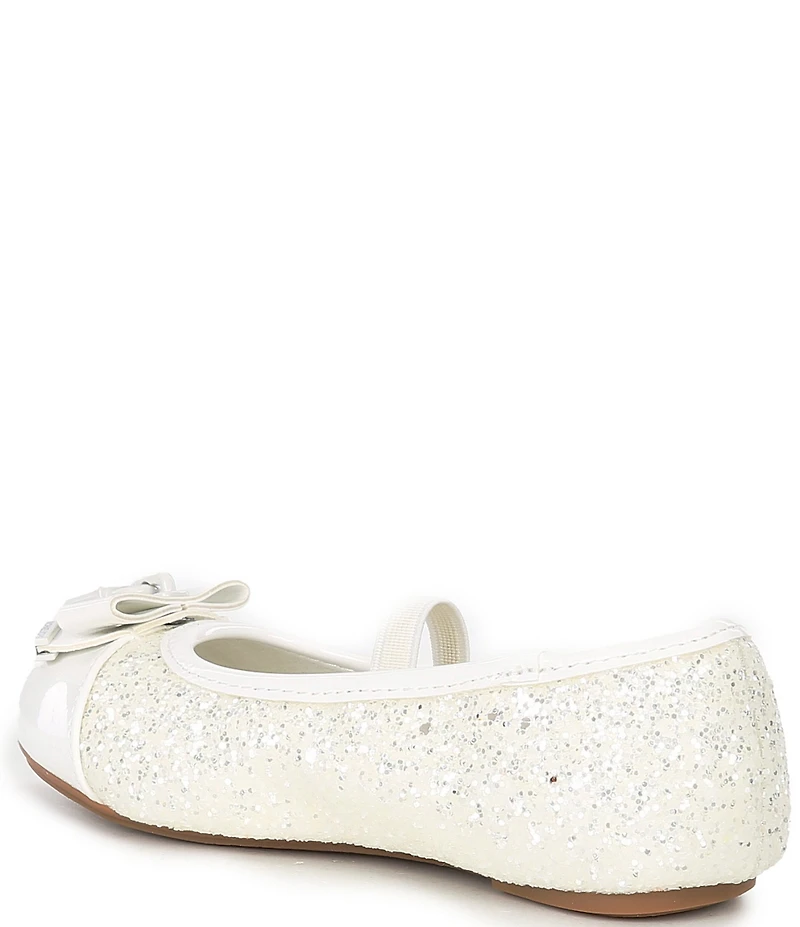 MICHAEL Michael Kors Girls' Kenya Glitter Padlock Hardware Bow Ballet Flats (Infant)