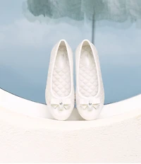 MICHAEL Michael Kors Girls' Kenya Glitter Padlock Hardware Bow Ballet Flats (Toddler)